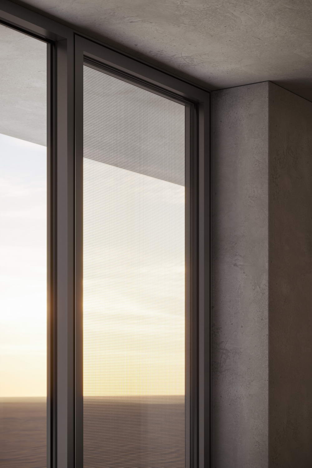 WIYS106窄边内开窗纱一体-细节